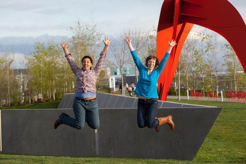 Seattle engagement session Olympic Sculpture Park