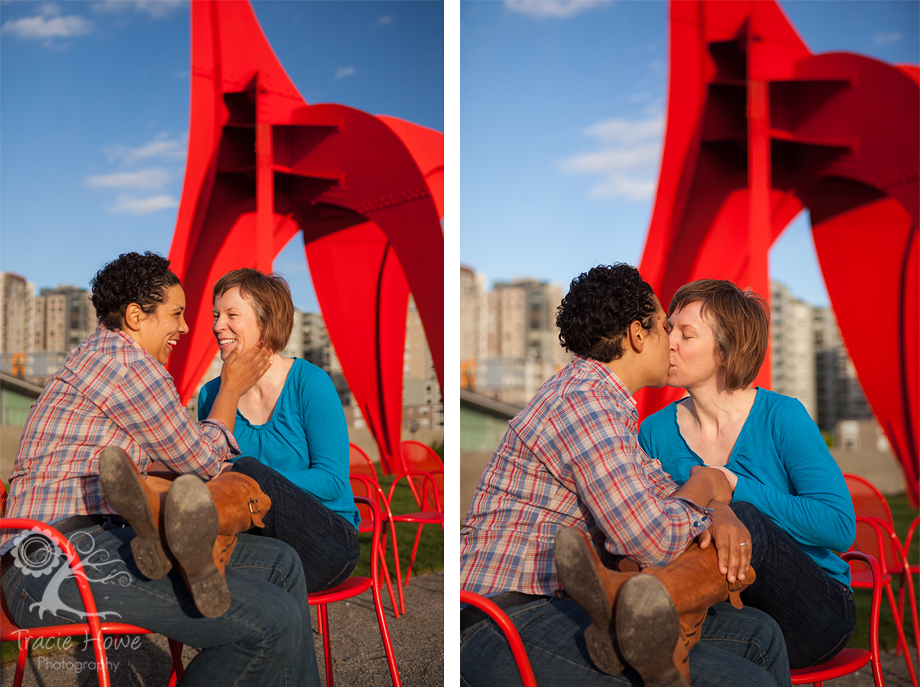 Seattle engagement session Olympic Sculpture Park