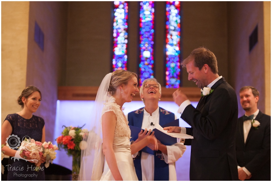 magnolia UCC wedding couple laughing