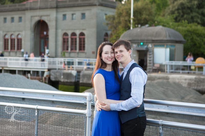 Ballard Locks engagement photography