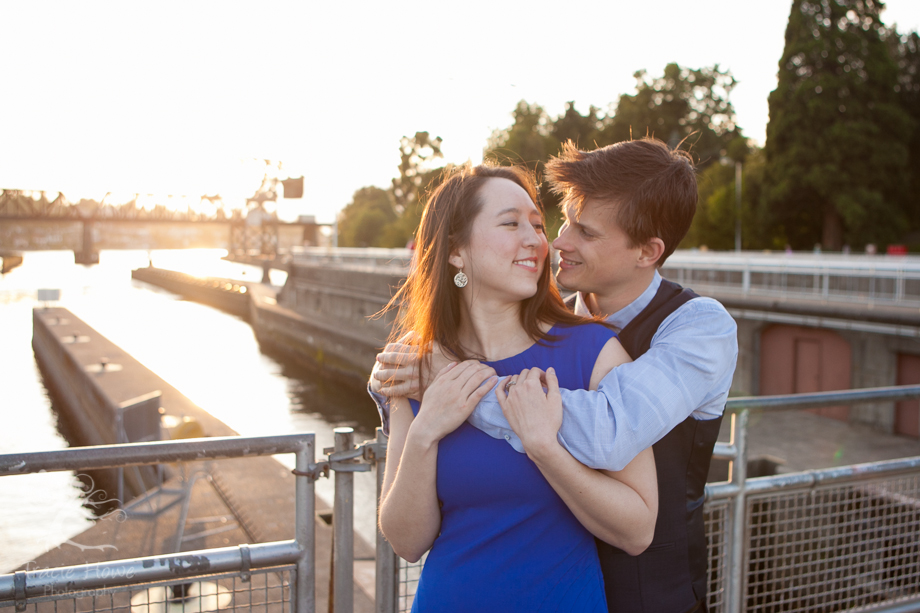 Ballard Locks engagement photography