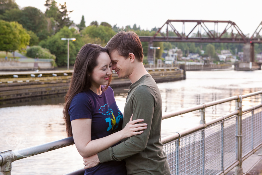 Ballard Locks engagement photography