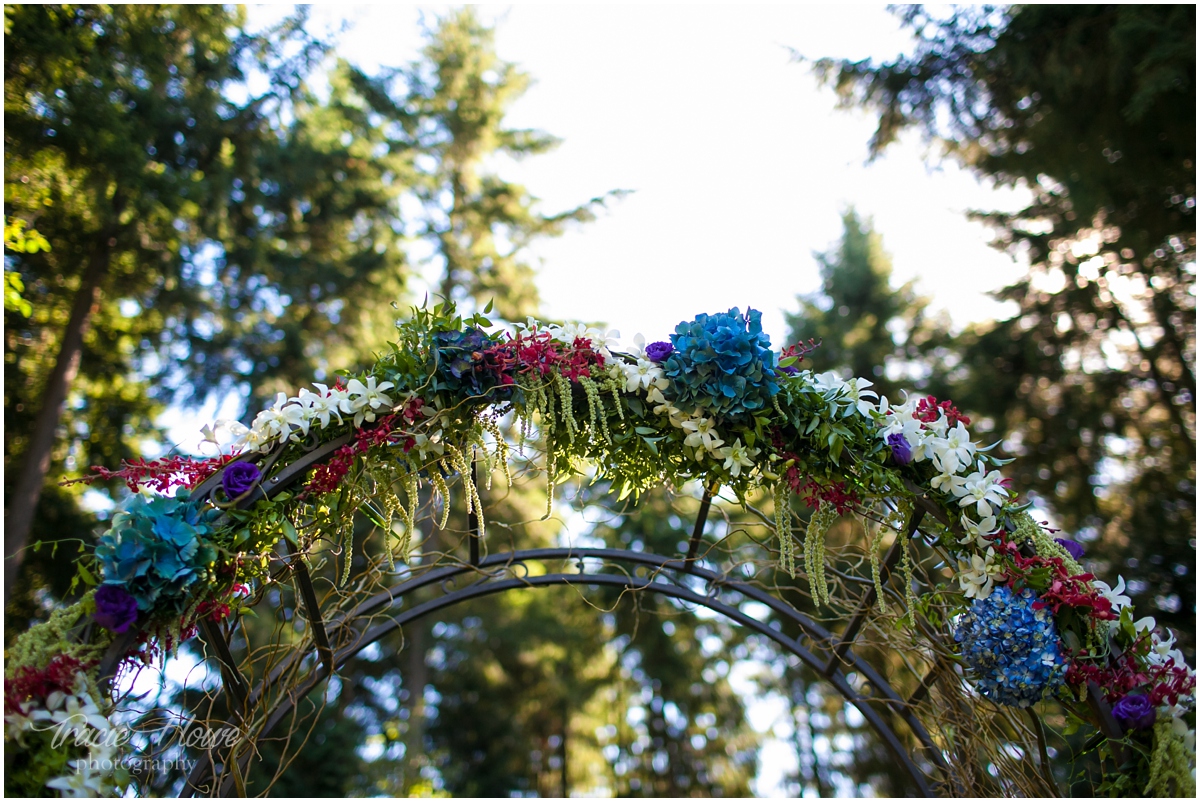 ceremony arch flowers