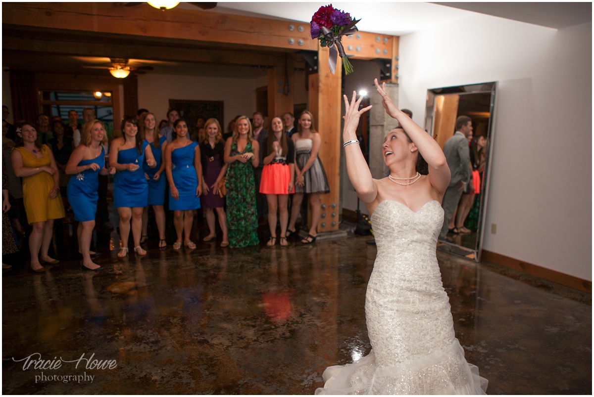 Dragonfly Retreat wedding boquet toss