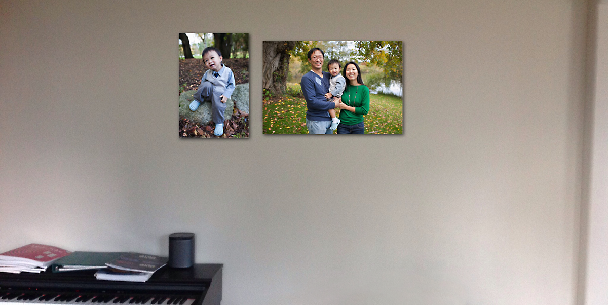 Seattle family photography wall display