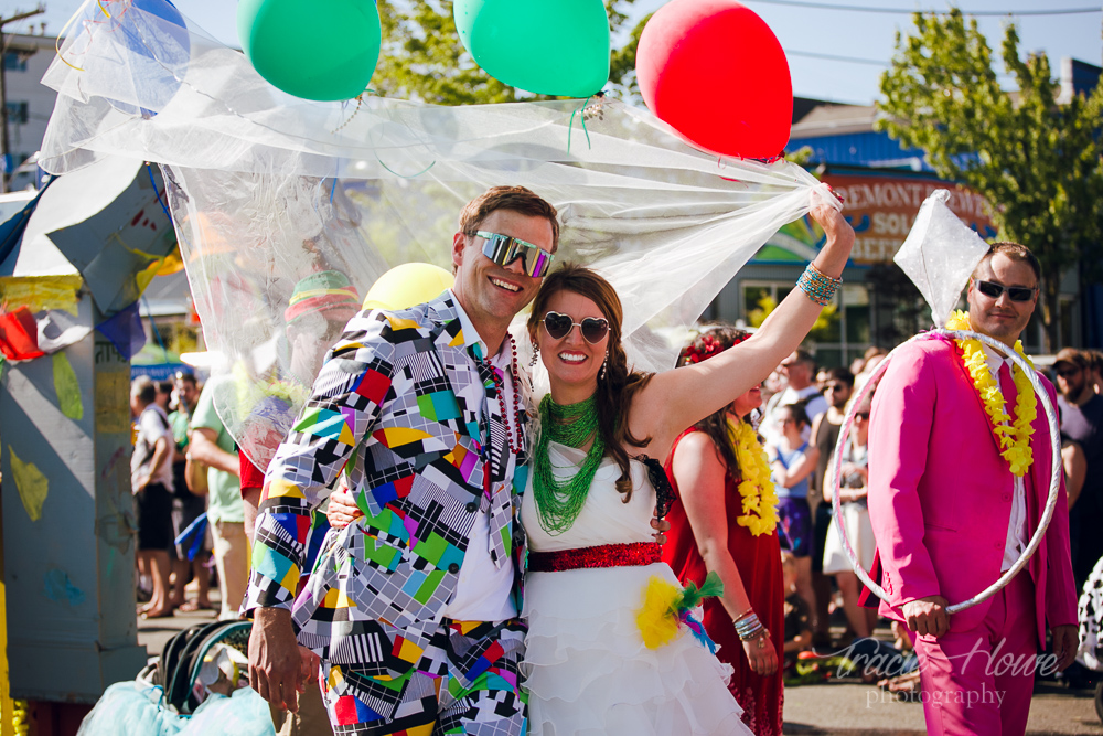 Seattle Solstice parade wedding