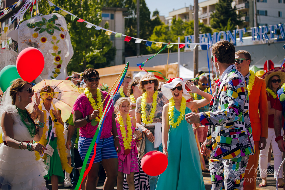 Seattle Solstice parade wedding