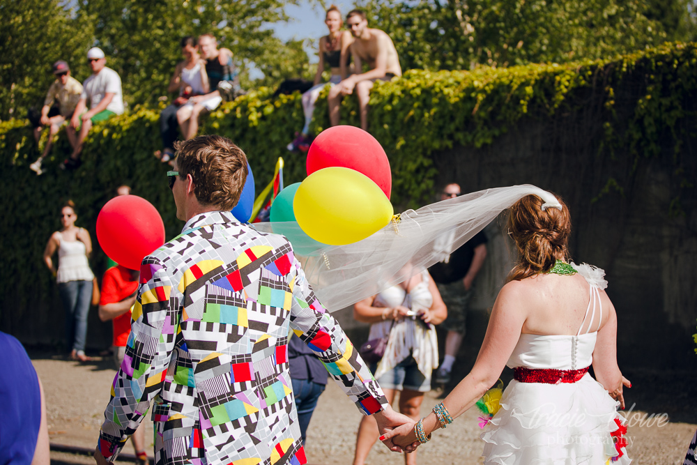 Fremont Solstice parade wedding