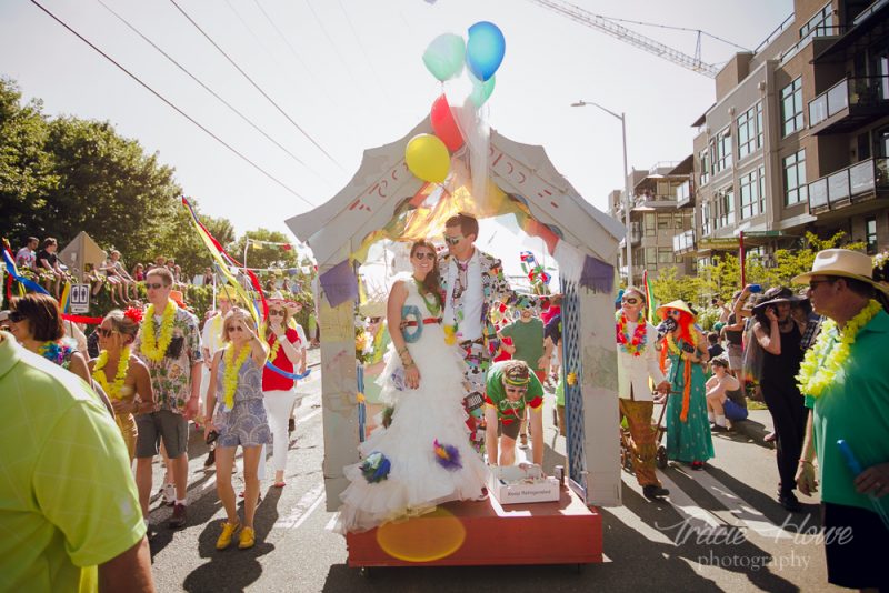 Fremont Solstice parade wedding