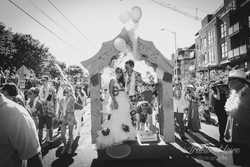 Fremont Solstice parade wedding