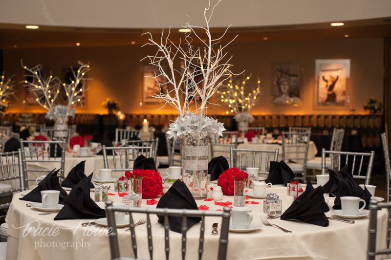 Seattle World Trade Center winter wedding decor
