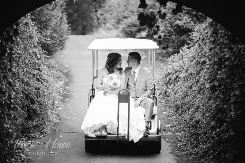 bride and groom at Echo Falls golf club