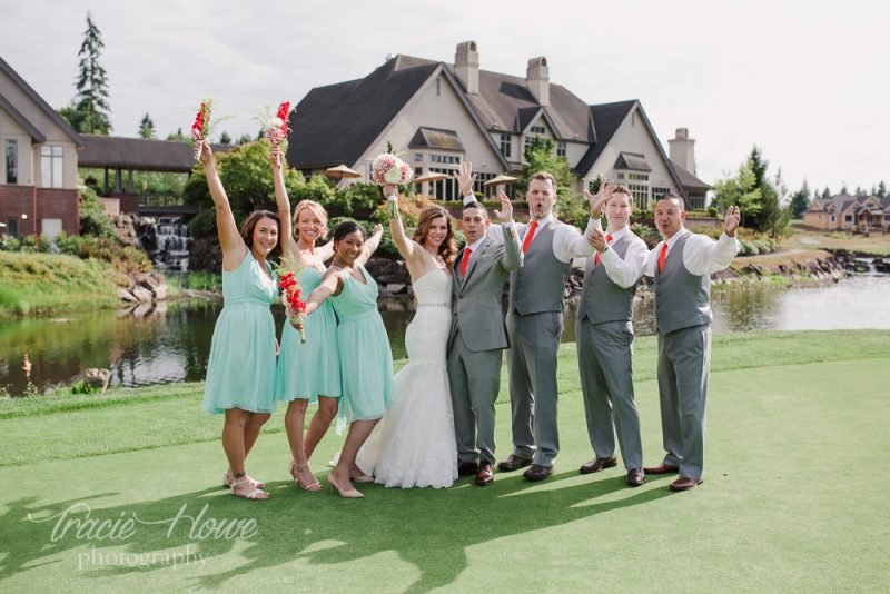 wedding party Echo Falls golf club