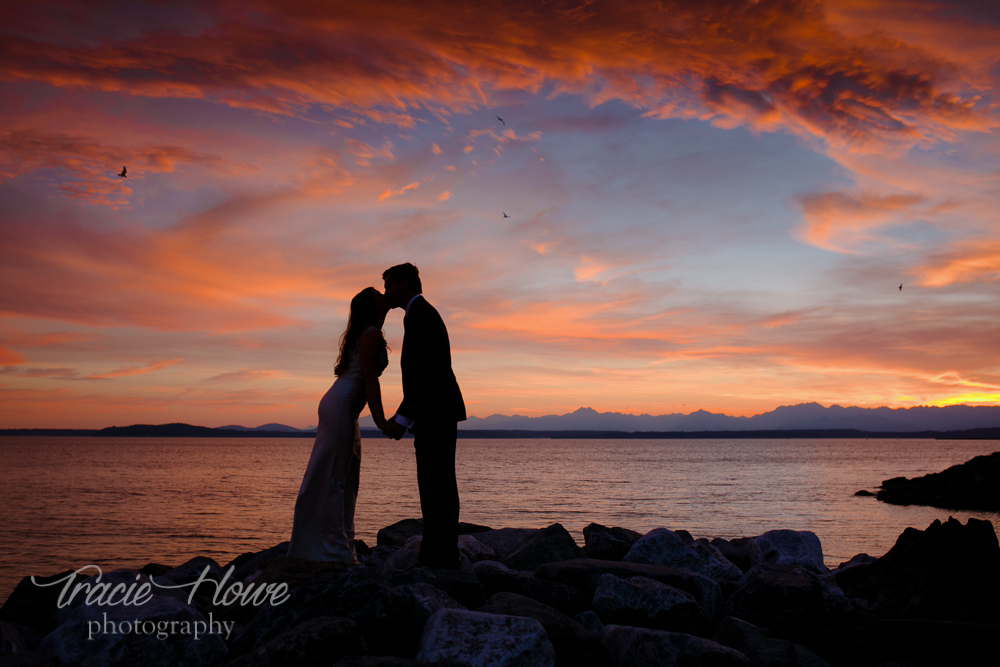 Seattle's sky will occasionally give a good show. I was fortunate to be down on the waterfront with this couple during one such occasion.