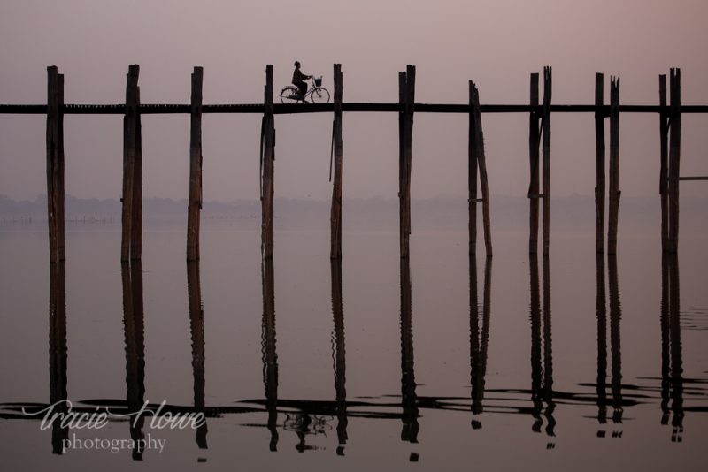 Ubein Bridge bike silhouette