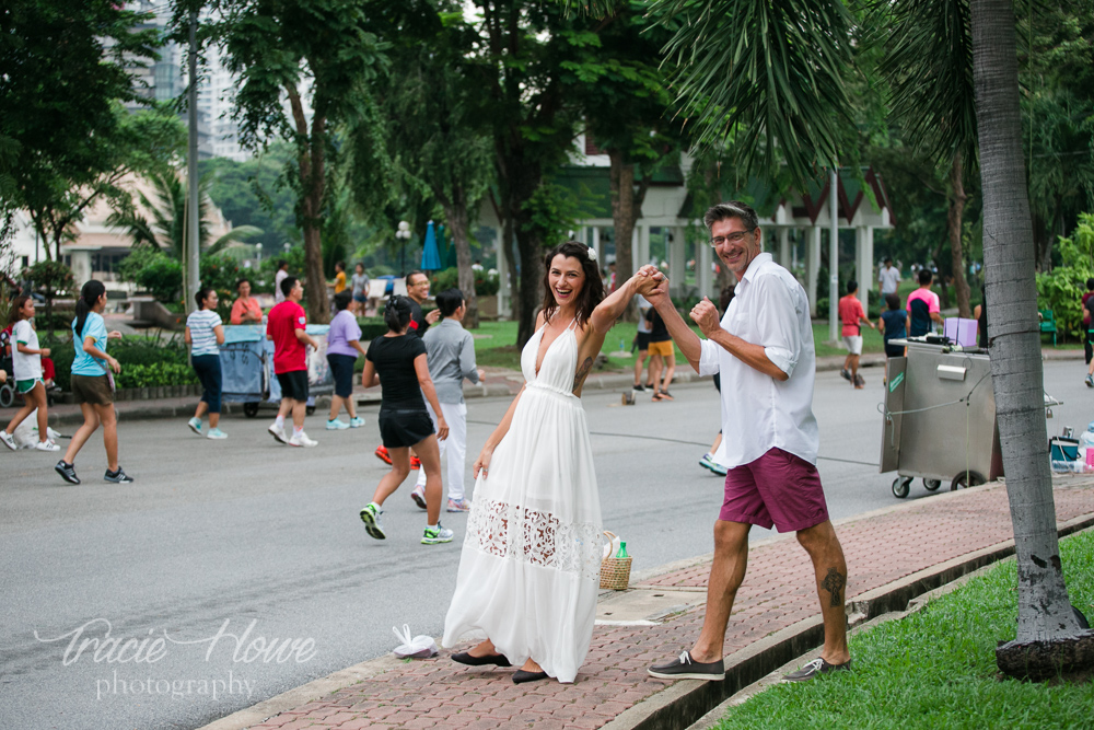 Bangkok wedding styled shoot at Lumpini park