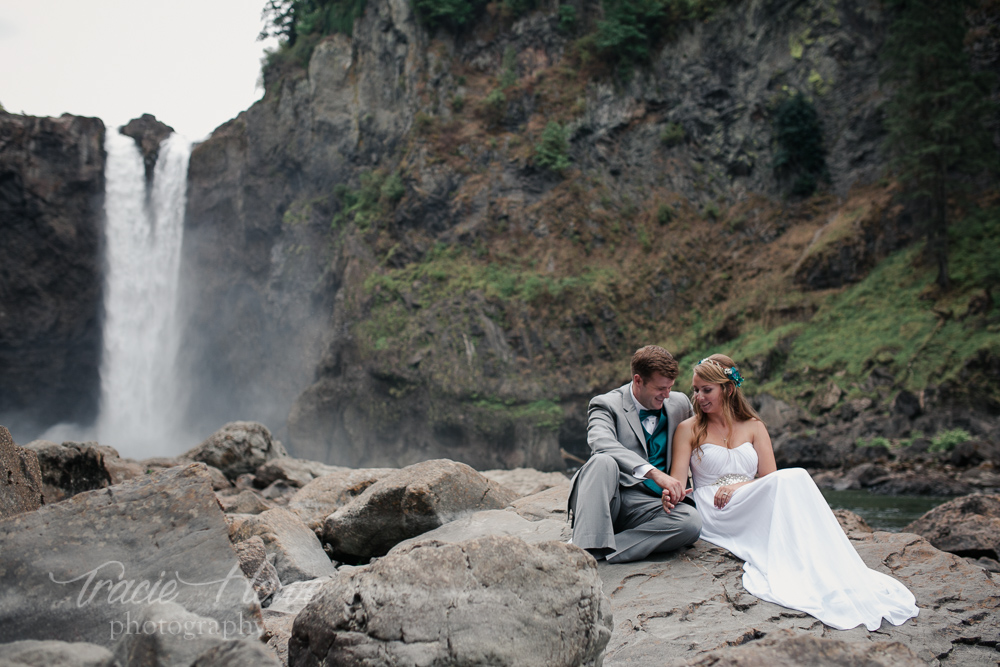 Snoqualmie Falls waterfall elopement