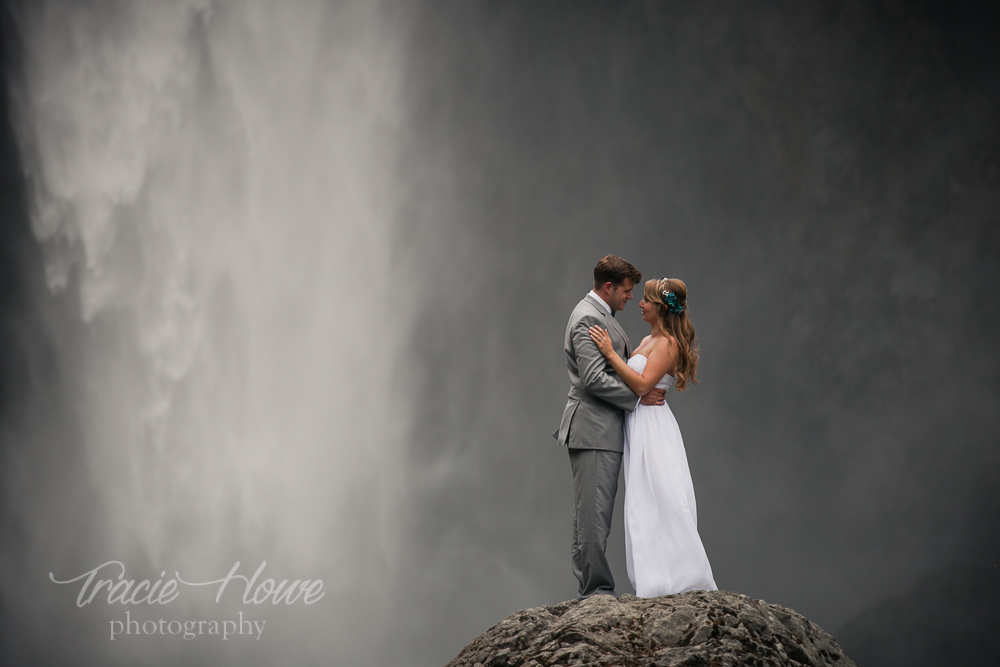 Snoqualmie Falls waterfall elopement