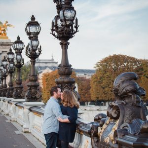 Pont Alexandre III engagement shoot