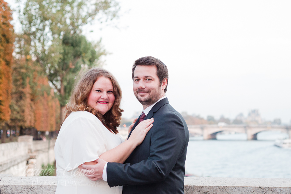 Paris wedding photos at Pont Alexander III bridge