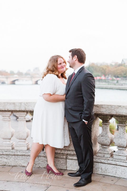 Paris wedding photos at Pont Alexandre III bridge