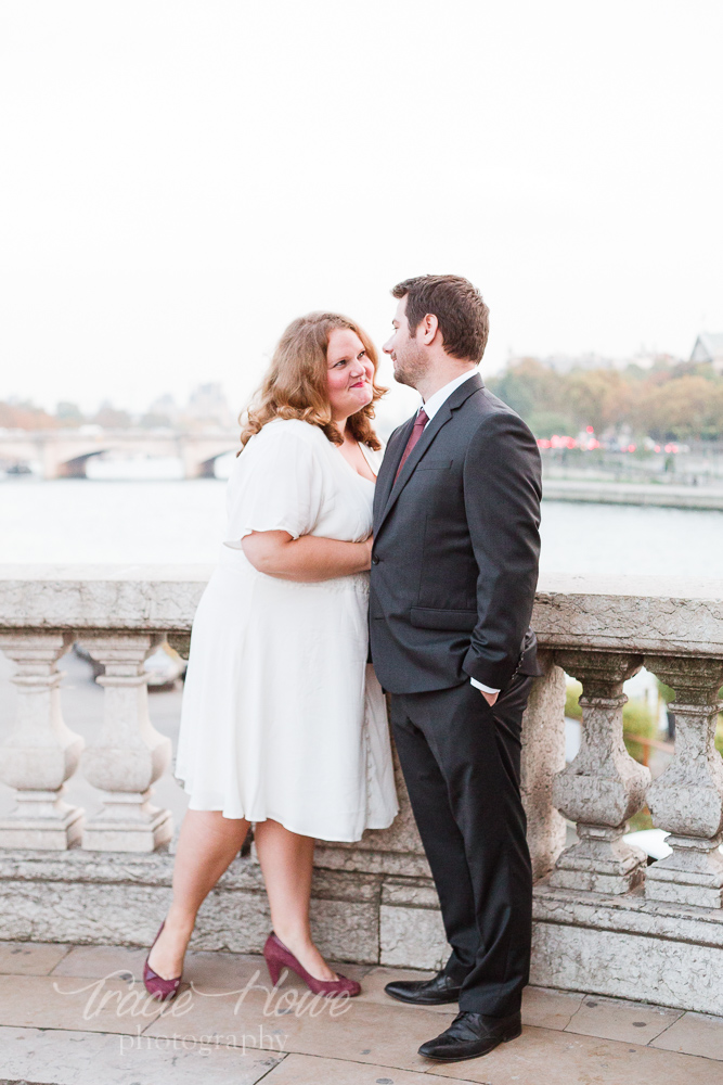 Paris wedding photos at Pont Alexander III bridge