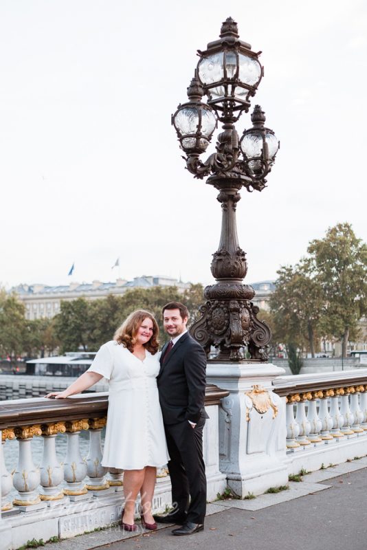 Paris wedding shoot at Pont Alexandre III bridge