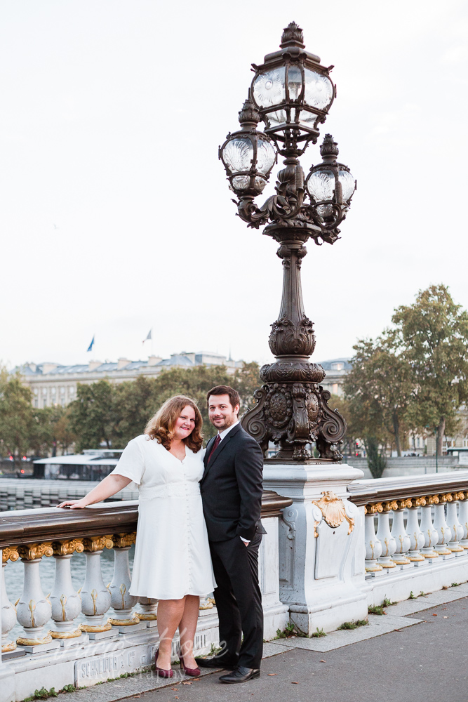 Paris wedding shoot at Pont Alexander III bridge